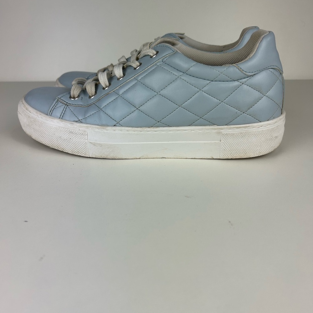 ASOS DESIGN QUILTED SNEAKER SHOE LIGHT BLUE SIZE 9